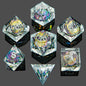 Hymgho Sharp Edge Resin Dice: Metal Chaotic Dragons