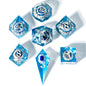 Hymgho Sharp Edge Resin Dice: "Always Watching" Blue Eyeball