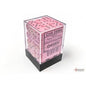 Chessex: 12MM D6 Opaque Pastel Pink/Black (36)