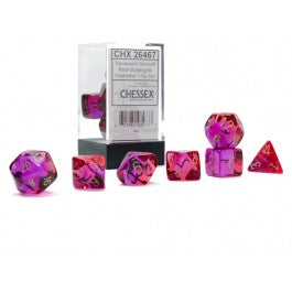 Chessex Gemini: Red-Violet/Gold 7 Dice Set