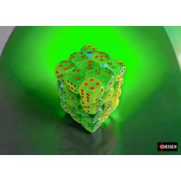 Chessex: 12MM D6 Opaque Pastel Green-Teal/Orange (36)