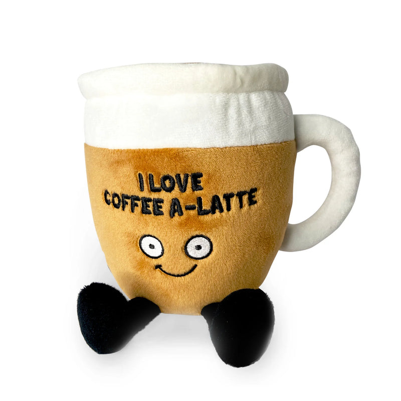 Punchkins "I Love Coffee A-Latte!" Plush Coffee