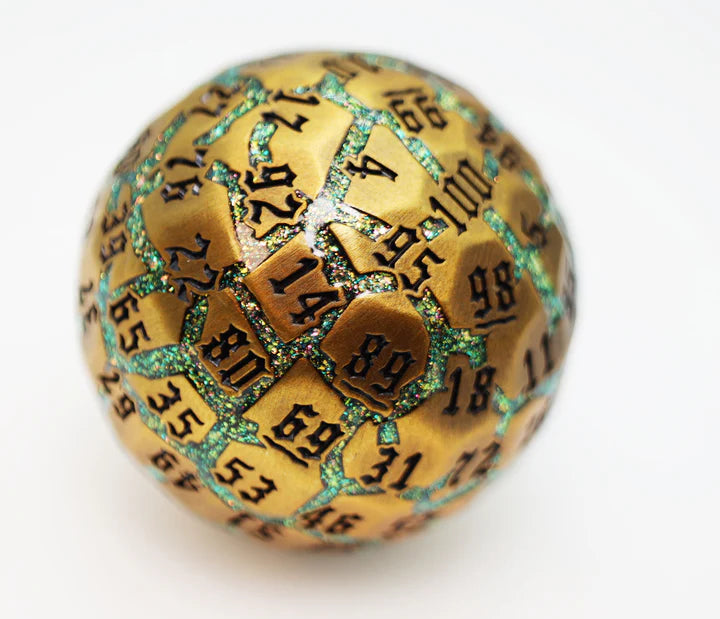 Foam Brain Games 50mm Metal D100: Beryllium Ore