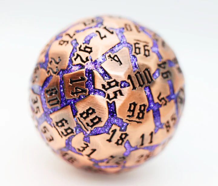 Foam Brain Games 50mm Metal D100: Amethyst Veins