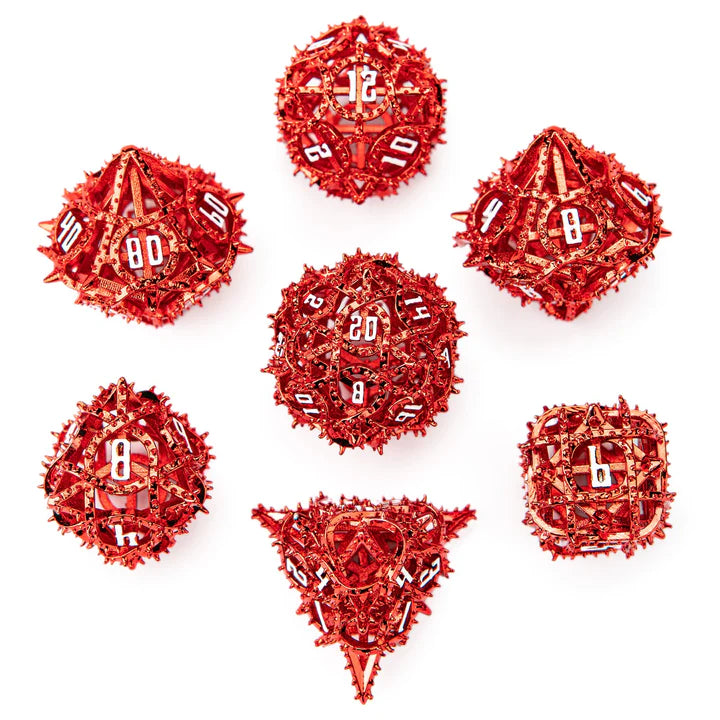 Hymgho Demon Cage Hollow Metal Dice: Red