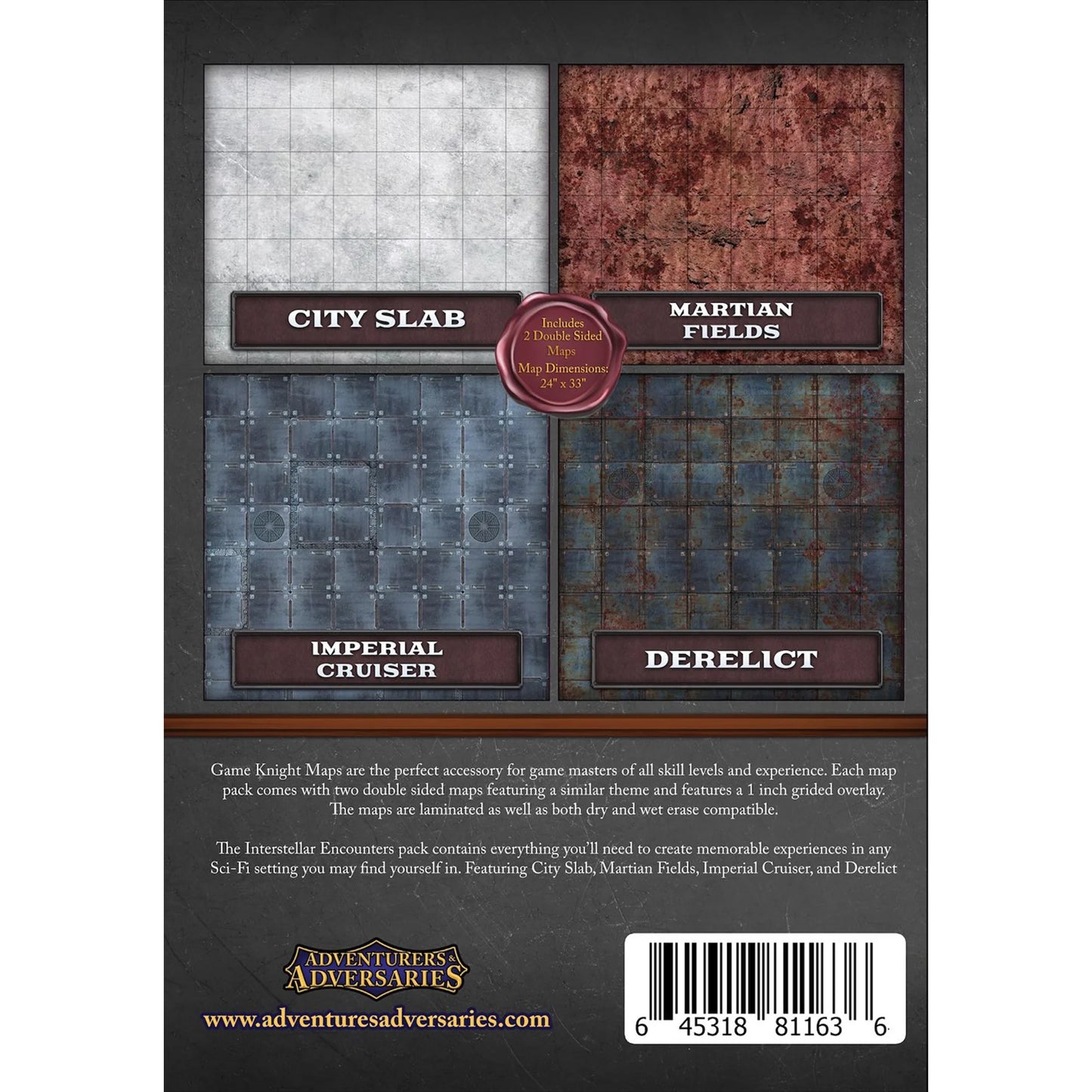 Norse Foundry Adventurers & Adversaries Game Knight Maps - Interstellar Encounters