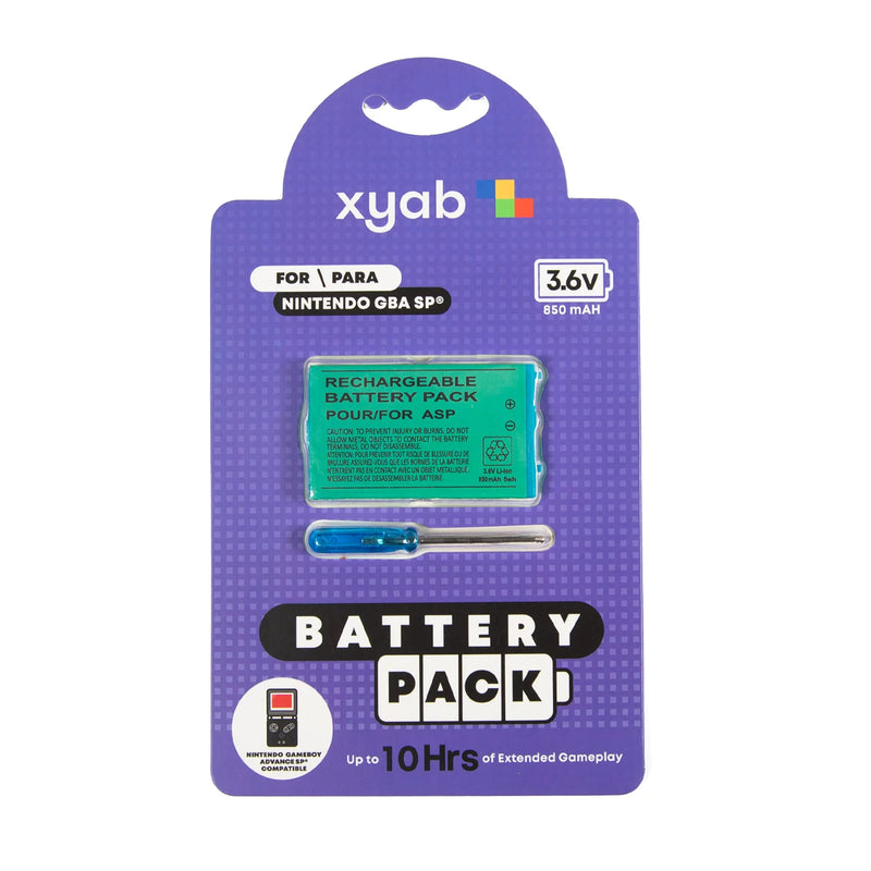 XYAB: Rechargeable Battery Pack - Nintendo Gameboy Advance SP