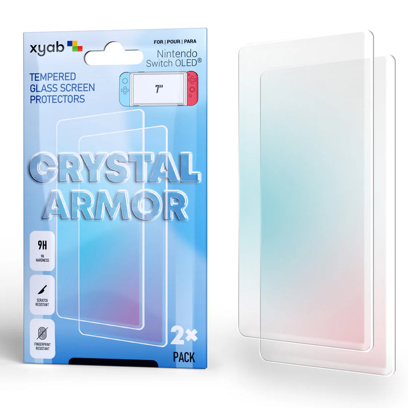 XYAB 2 Pack Tempered Glass Screen Protector - Switch OLED