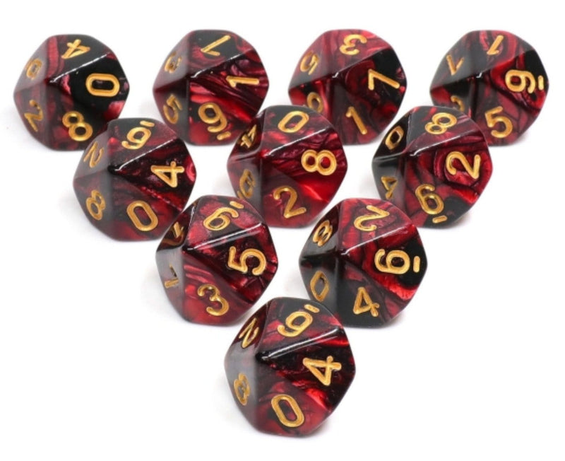 10 piece D10s - Joker's Wild