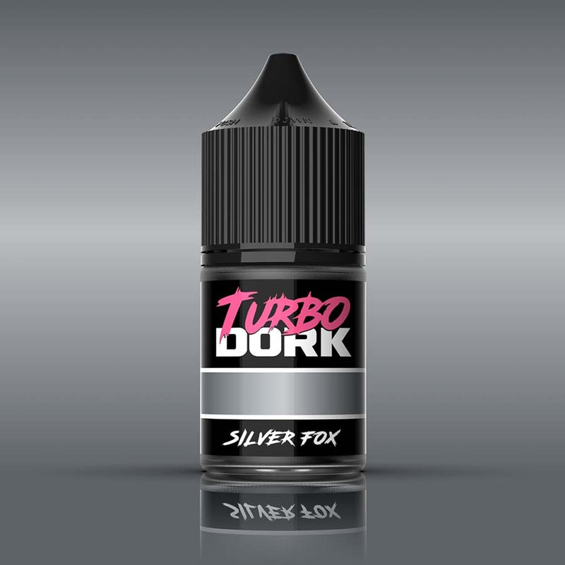 Turbo Dork: Metallics Acrylic Paint: Silver Fox (22Ml Bottle)