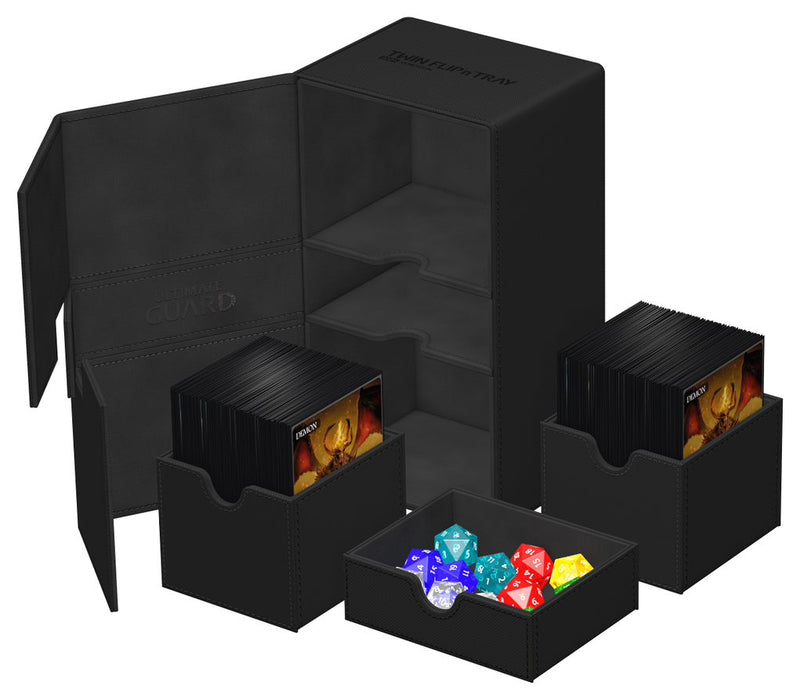 Ultimate Guard: Twin Flip'N'Tray 200+ - Monocolor Black