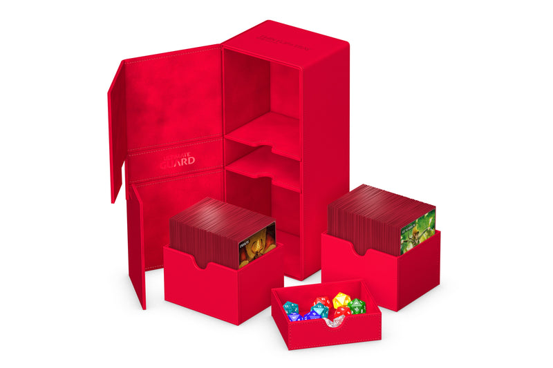 Ultimate Guard: Twin Flip'N'Tray 266+ - Monocolor Red
