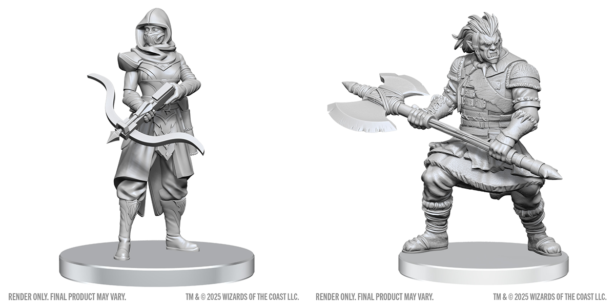 Nolzur`s Marvelous Unpainted Miniatures - W28 Assassin & Berserker