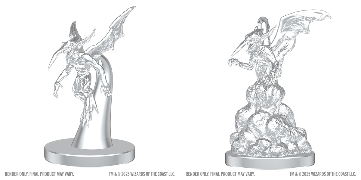 Nolzur`s Marvelous Unpainted Miniatures - W28 Ice Mephit & Dust Mephit