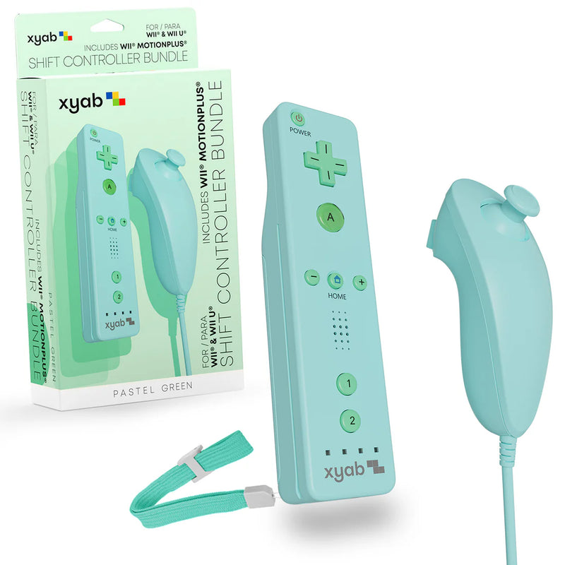 XYAB Shift Wii Wireless Controller Bundle - Pastel Green