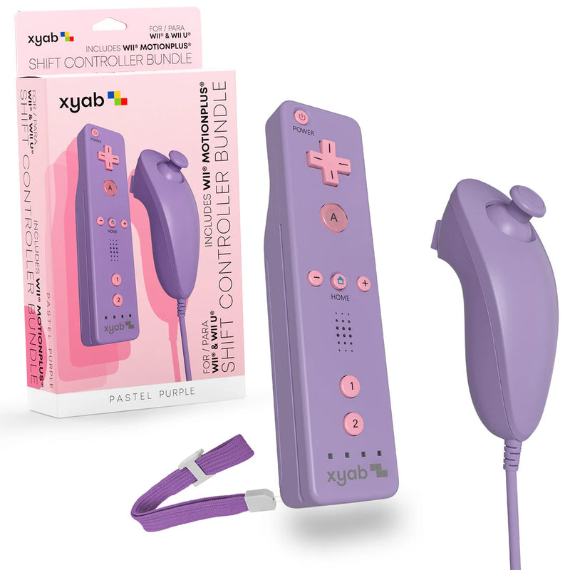 XYAB Shift Wii Wireless Controller Bundle - Pastel Purple