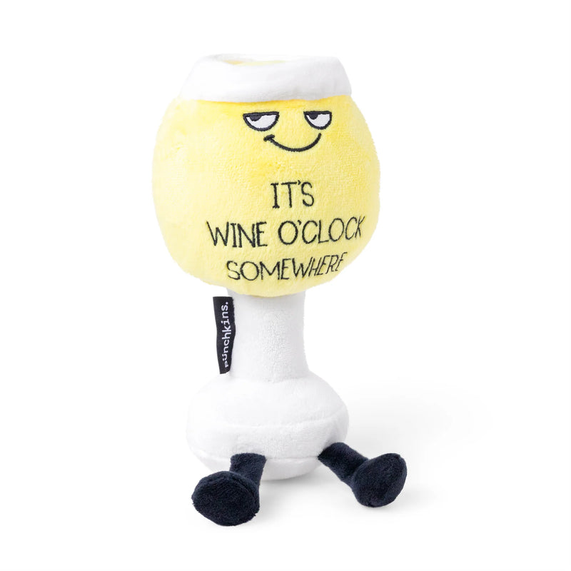 Punchkins "Its Wine O'Clock Somewhere" Plush White Wine