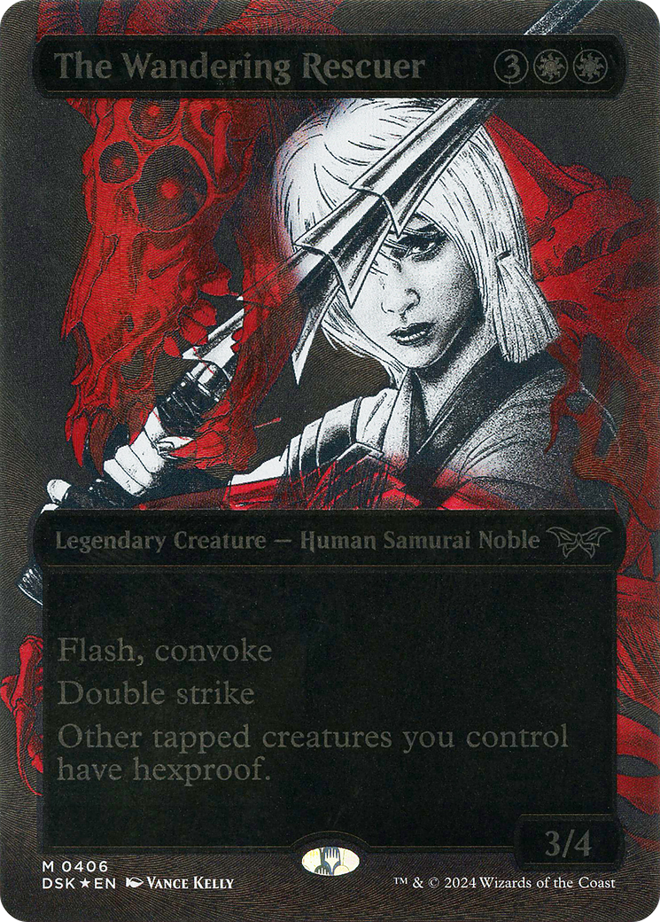 The Wandering Rescuer (Showcase) (Textured) [Duskmourn: House of Horror]
