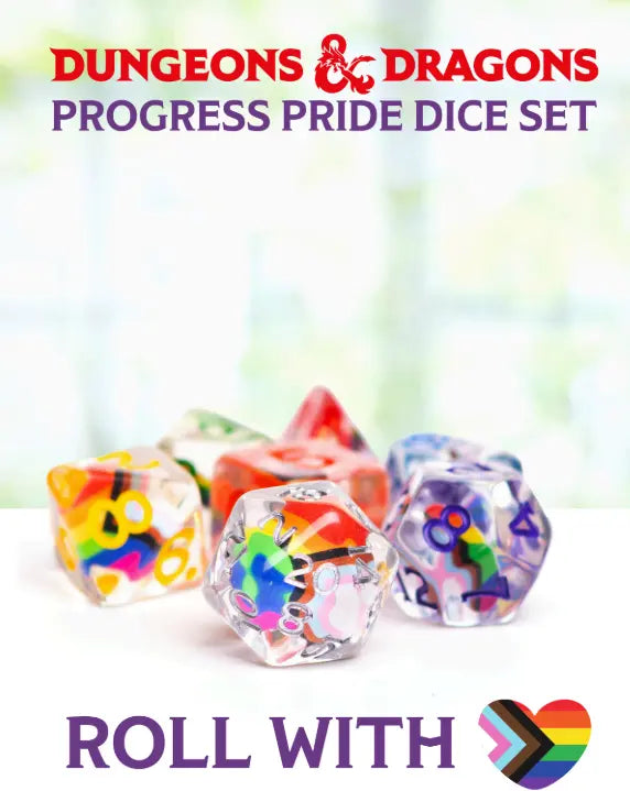 Sirius Dice: D&D Progress Pride Dice Set