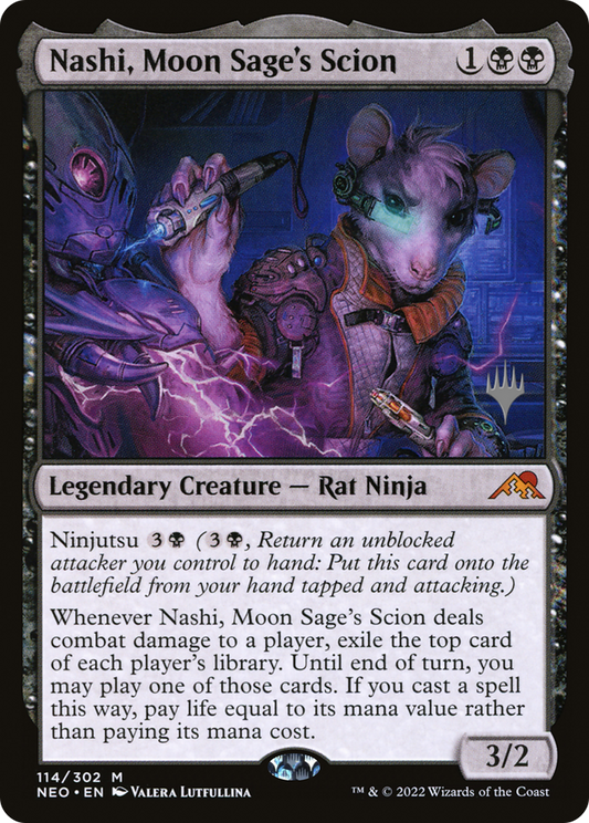 Nashi, Moon Sage's Scion (Promo Pack) [Kamigawa: Neon Dynasty Promos]