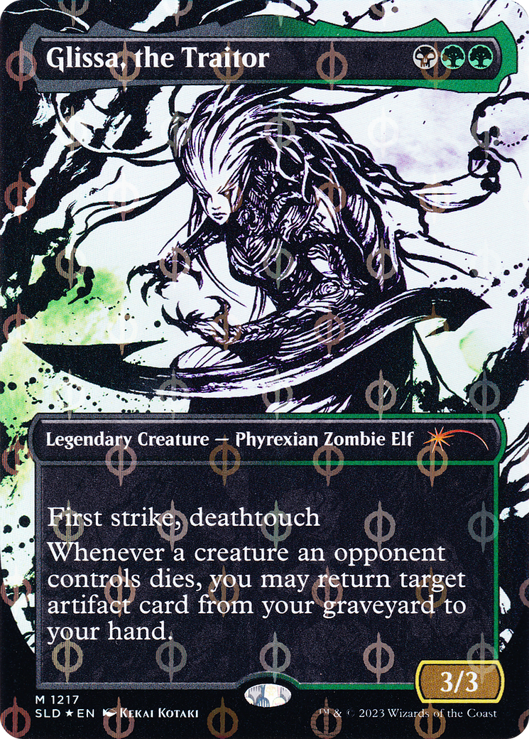 Glissa, the Traitor (Borderless Ichor Step-and-Compleat Foil) [Secret Lair Drop Series]