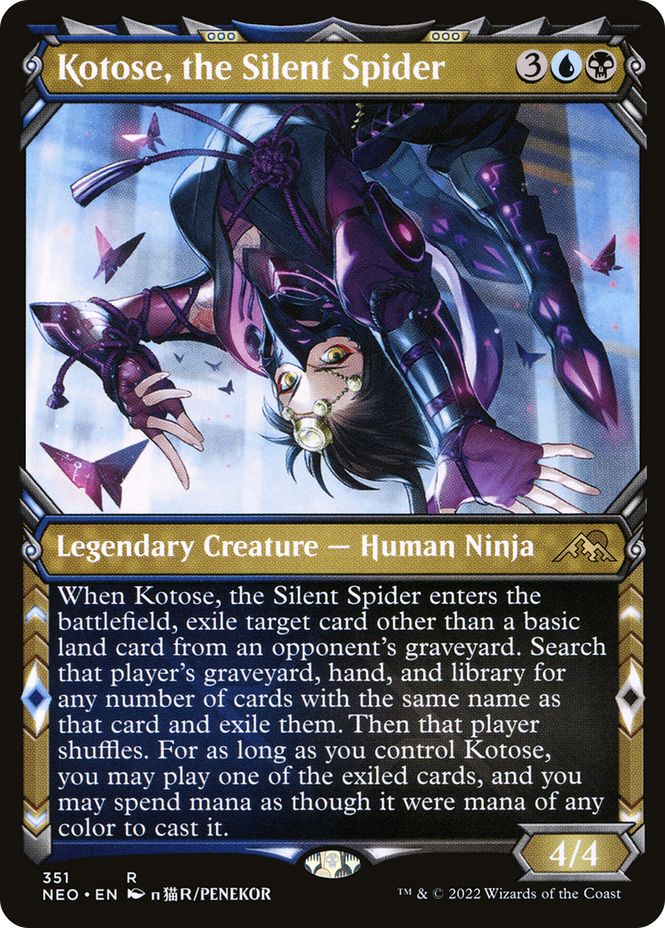 Kotose, the Silent Spider (Showcase Ninja) [Kamigawa: Neon Dynasty]