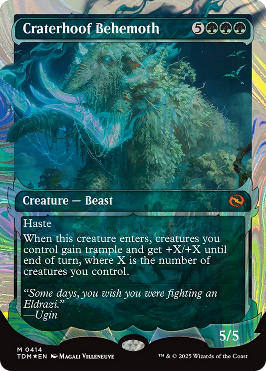 Craterhoof Behemoth (Showcase Halo Foil) (Japanese) [Tarkir: Dragonstorm]