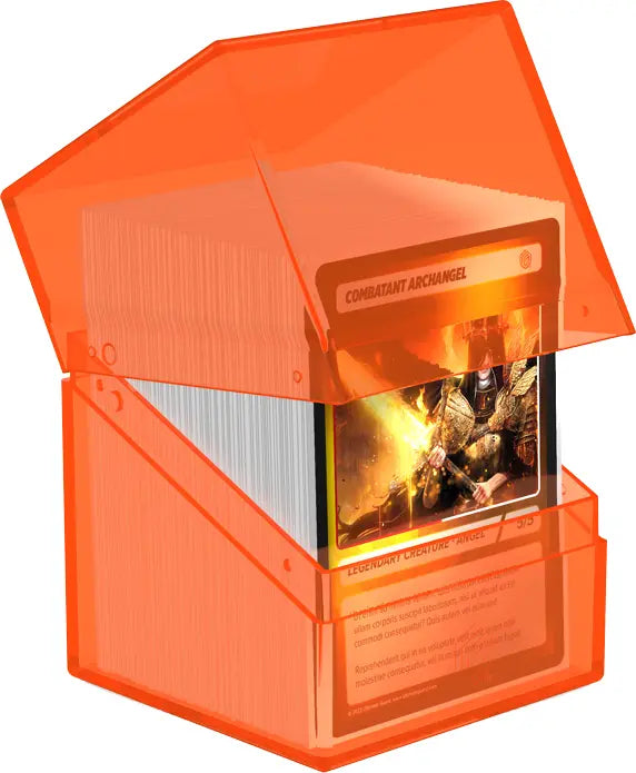 Ultimate Guard Boulder Deck Box - Clear Poppy Topaz (100+)
