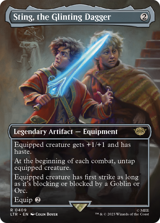 Sting, the Glinting Dagger (Borderless Alternate Art) [The Lord of the Rings: Tales of Middle-Earth]