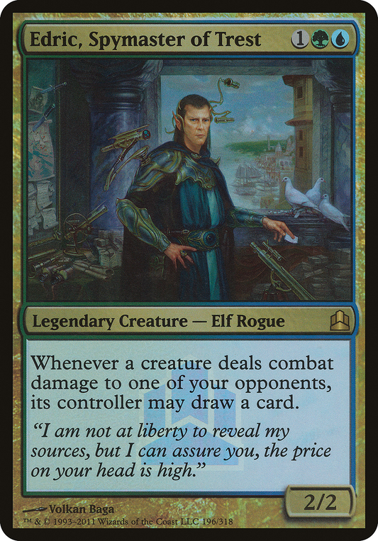 Edric, Spymaster of Trest (Launch) (Oversized) [Commander 2011 Oversized]