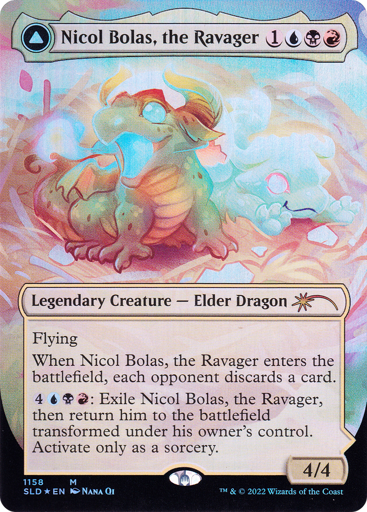 Nicol Bolas, the Ravager // Nicol Bolas, the Arisen (Borderless) [Secret Lair: From Cute to Brute]