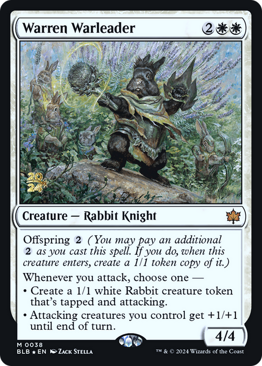 Warren Warleader [Bloomburrow Prerelease Promos]