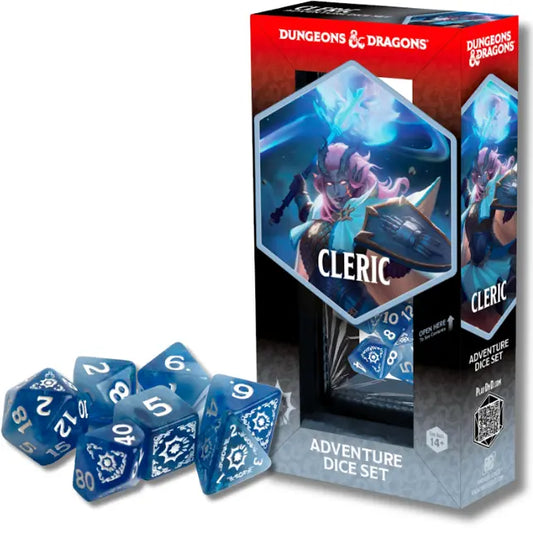 Sirius Dice: D&D Adventure Set - Cleric (White/Blue)