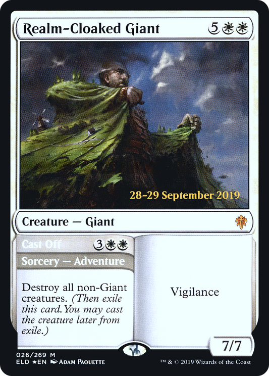 Realm-Cloaked Giant // Cast Off [Throne of Eldraine Prerelease Promos]