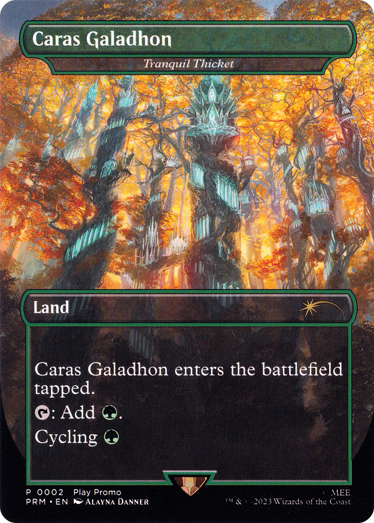 Tranquil Thicket - Caras Galadhon (Borderless) [Wizards Play Network 2023]