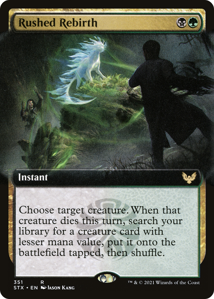 Rushed Rebirth (Extended Art) [Strixhaven: School of Mages]
