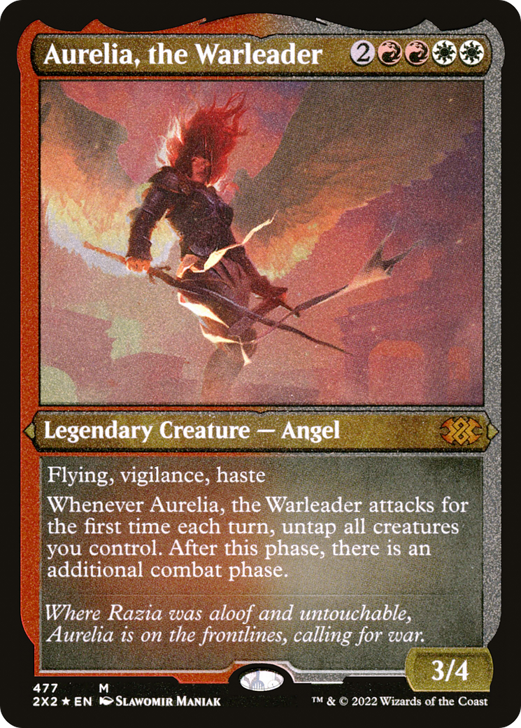 Aurelia, the Warleader (Foil Etched) [Double Masters 2022]