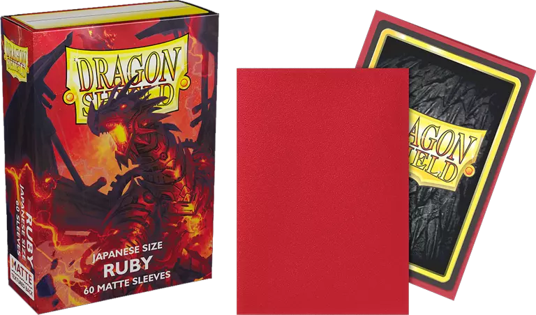 Dragon Shield Sleeves Japanese Size - Ruby Matte (60)