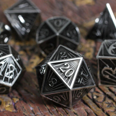 Forged Gaming Deco Black Metal Dice Set