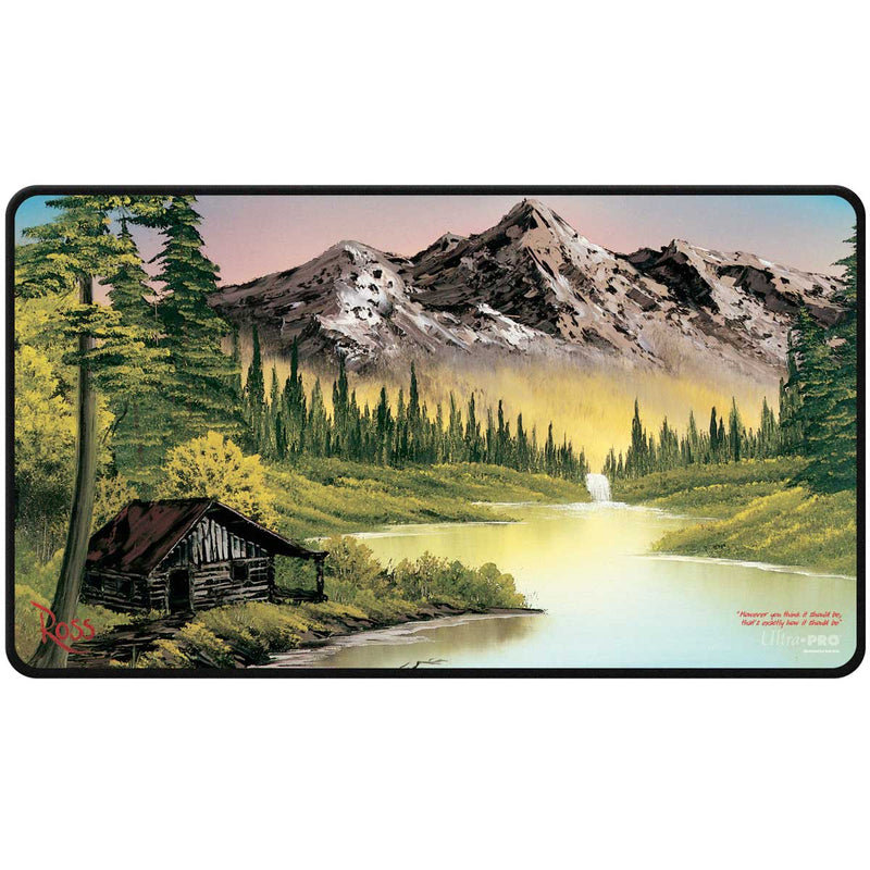 Ultra PRO: Black-Stitched Playmat - Bob Ross (Mountain Retreat)