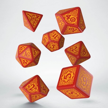 Q Workshop: Dragon Slayer Red & Orange Dice Set
