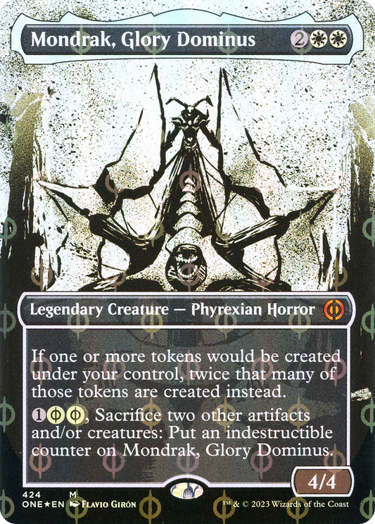 Mondrak, Glory Dominus (Borderless Ichor Step-and-Compleat Foil) [Phyrexia: All Will Be One]