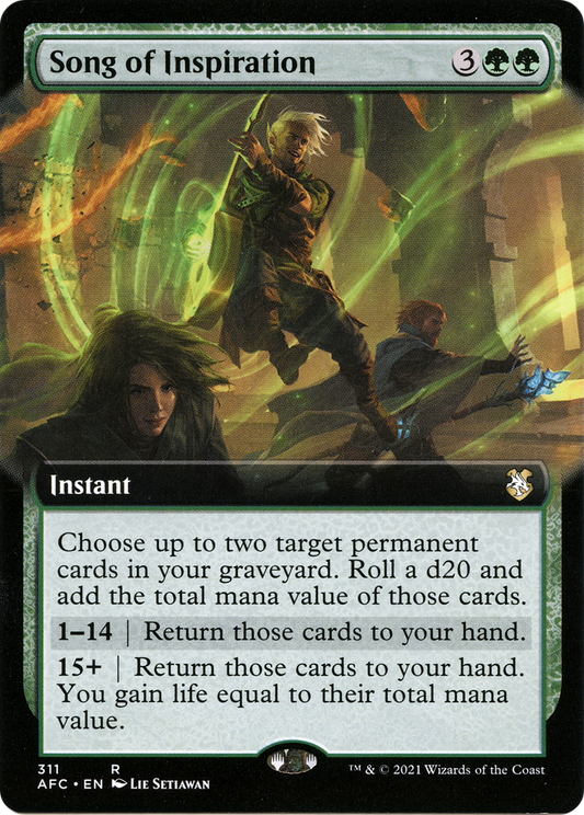 Song of Inspiration (Extended Art) [Dungeons & Dragons: Adventures in the Forgotten Realms Commander]