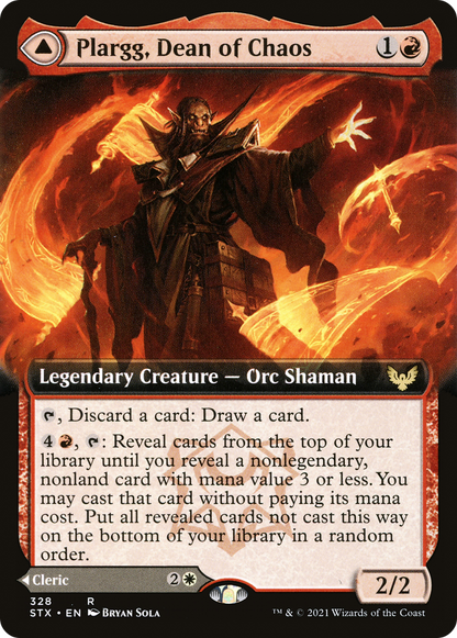 Plargg, Dean of Chaos // Augusta, Dean of Order (Extended Art) [Strixhaven: School of Mages]