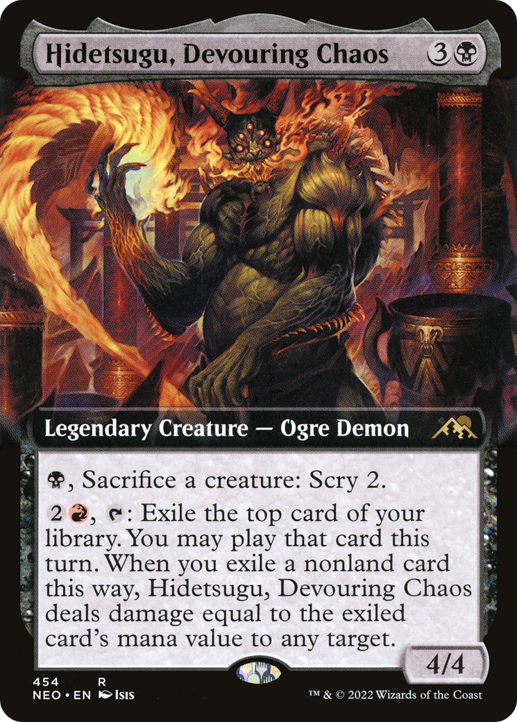 Hidetsugu, Devouring Chaos (Extended Art) [Kamigawa: Neon Dynasty]