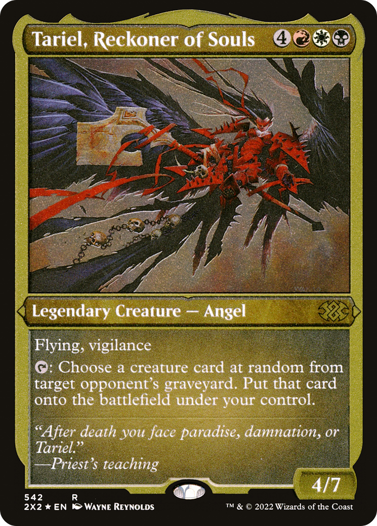 Tariel, Reckoner of Souls (Foil Etched) [Double Masters 2022]