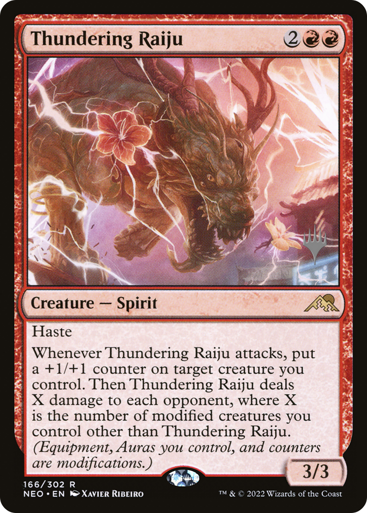 Thundering Raiju (Promo Pack) [Kamigawa: Neon Dynasty Promos]