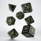 Q Workshop: Elvish Black & Glow In The Dark Dice set