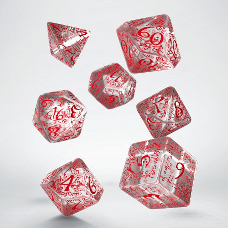 Q Workshop: Elvish Translucent & Red Dice set