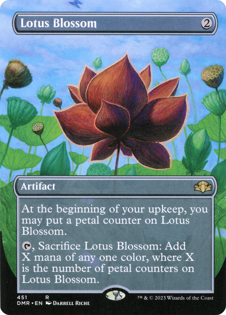 Lotus Blossom (Borderless Alternate Art) [Dominaria Remastered]